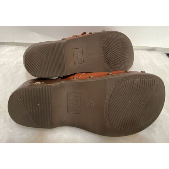 Time and True Women's Brown Clog Block Heel Memory Foam Size 8 Pre-Owned - Picture 5 of 7